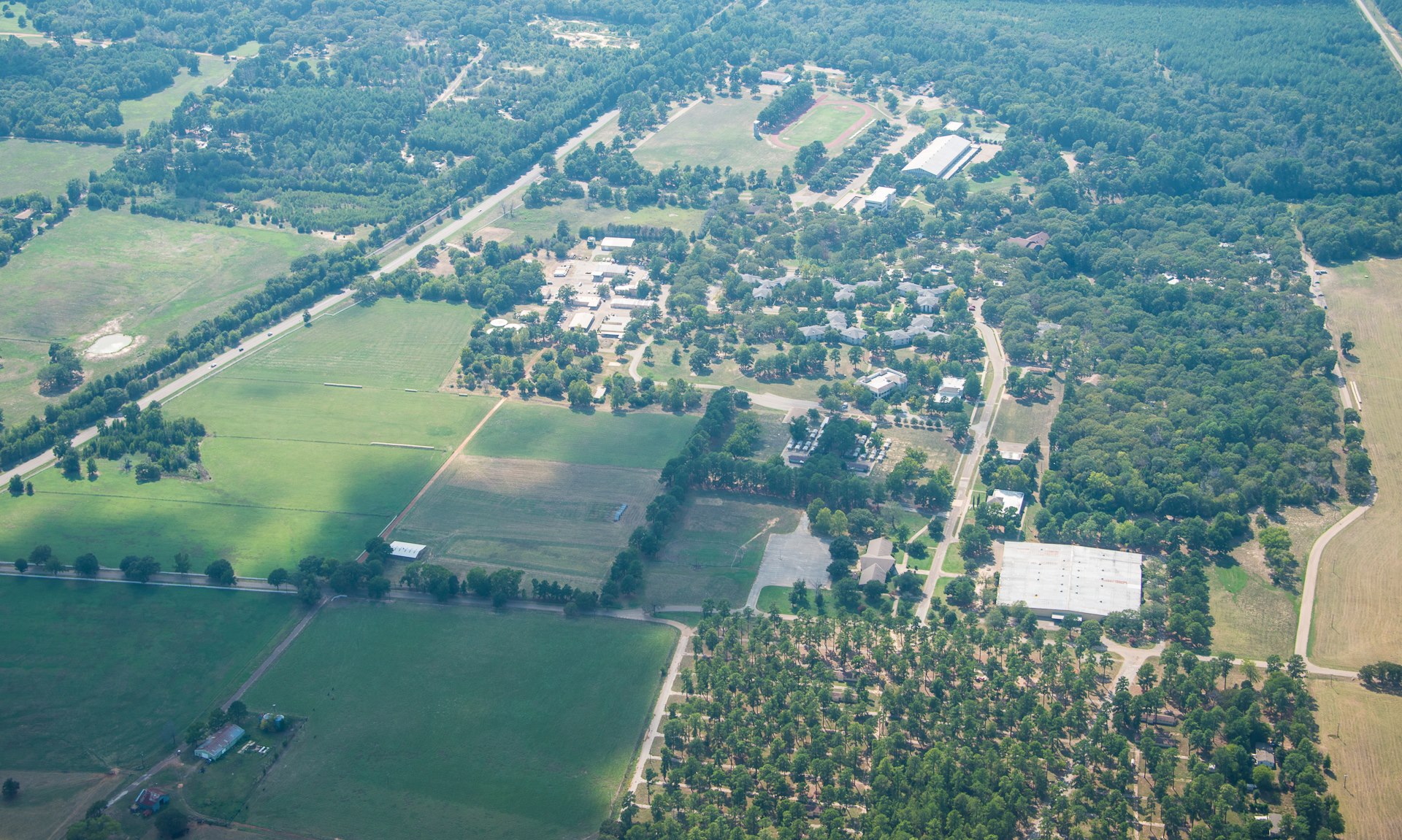 Aerial view of the Ambassador University campus in Big Sandy, Texas (5)